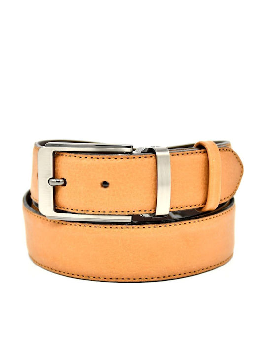 Borsche Men's Belt Leather Brown