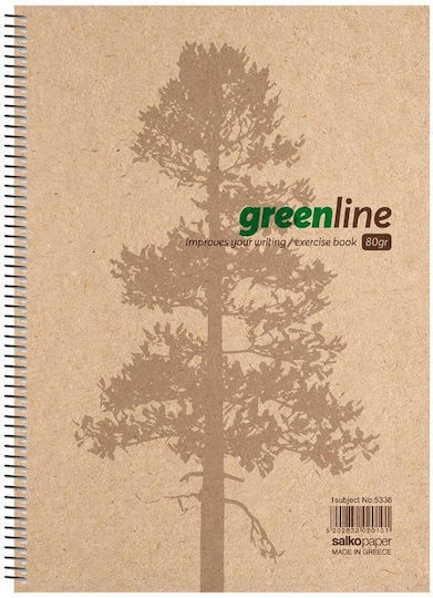 Spiralblock Greenline 17x25 4 Fächer 5339