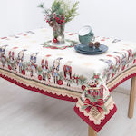 Dimeco Christmas Tablecloth Fabric Red L140xW18...