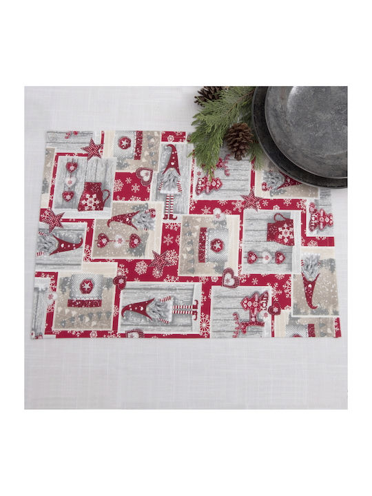 Dimeco Christmas Placemats Red L35xW50cm.