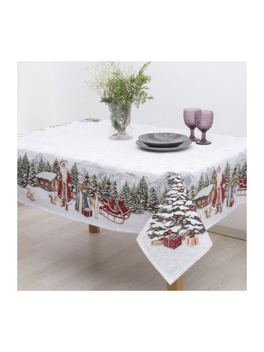 Dimeco Weihnachts- Tischtuch Gray B140xL220cm. 1Stück