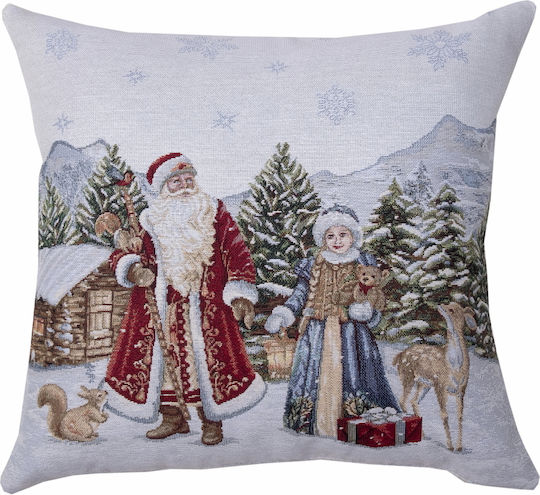 Dimeco Christmas Decorative Square Pillowcase Gray 45x45cm