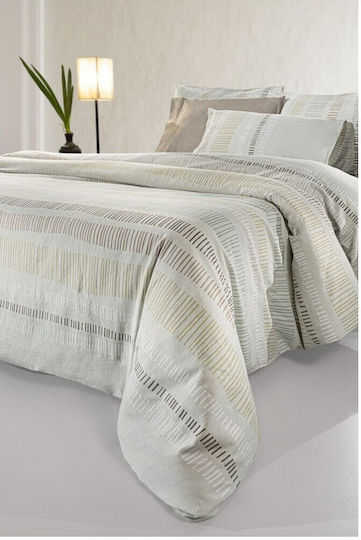 Guy Laroche Duvet Cover Set Cotton Queen with 2 Pillowcases 225x245 Nuvola Mint