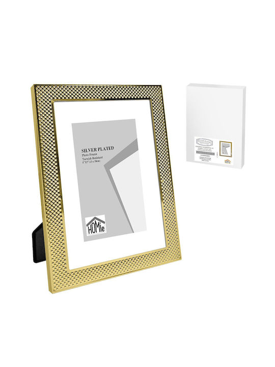 Steel Frame Gold Weave 13x18cm Homie 322074