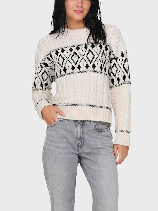 Only Women's Sweater Ecru