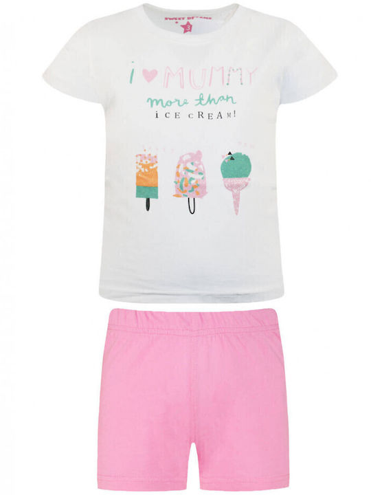 Energiers Kinder Schlafanzug Sommerlich white