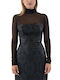 Damen Korsett Bluse Black