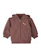 Kids Sweatshirt Cardigan Purple