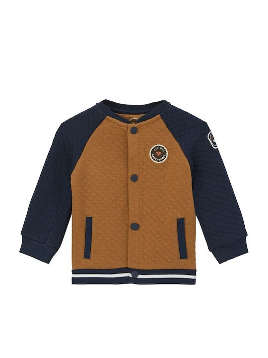 Kids Sweatshirt Cardigan Cotton Beige