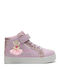 Mille Stelle Kids Sneakers High with Scratch & Lights Pink