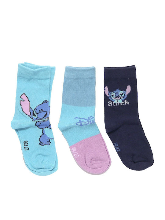 Disney Παιδικές Κάλτσες Lilo Stitch Γαλάζιο 3 Ζευγάρια Disney Παιδικές Κάλτσες Lilo Stitch Γαλάζιο 3 Ζευγάρια