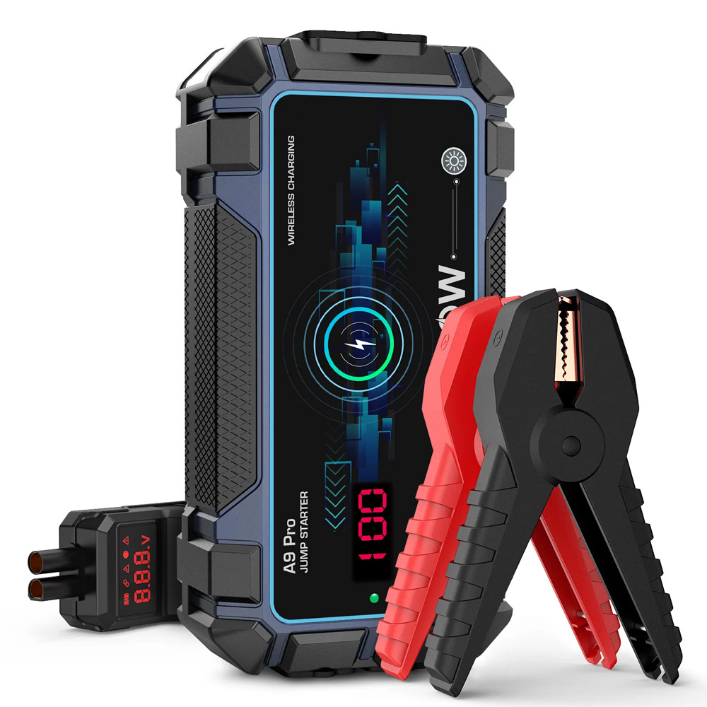 Avapow Portable Car Battery Jump Starter 16000mAh with Power Bank
