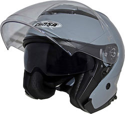 Corsa DVS CX209 Джет с Sun Visor ECE 22.06 Сив Corsa DVS CX209 Джет с Sun Visor ECE 22.06 Сив