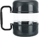 Trixie Travel Set Kunststoff Schalen Futter & Wasser für Hund & Katze auf Basis von 2x 750ml in Schwarz Farbe