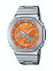 Casio G-shock Men's Watch Chronograph Battery with Silver Metal Bracelet