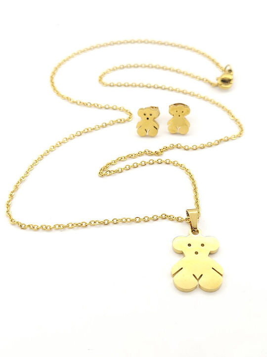 Jewelry Set Made of Gold Plated Steel Jewelry Set Made of Gold Plated Steel