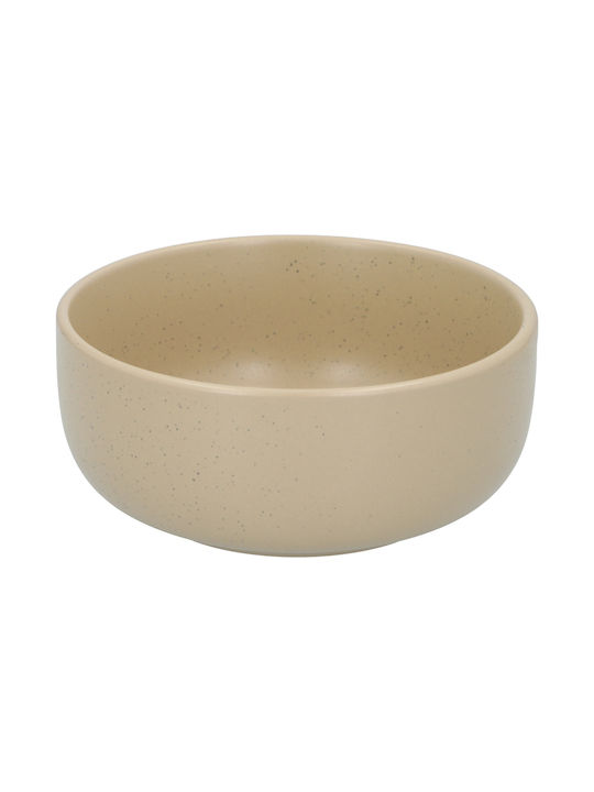 Atmosphera Servierschüssel Rund Keramik Beige mit Durchmesser 15cm