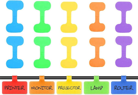 Set 10 Cable Labels Zola Nylon 6x3.5 Cm Multicoloured