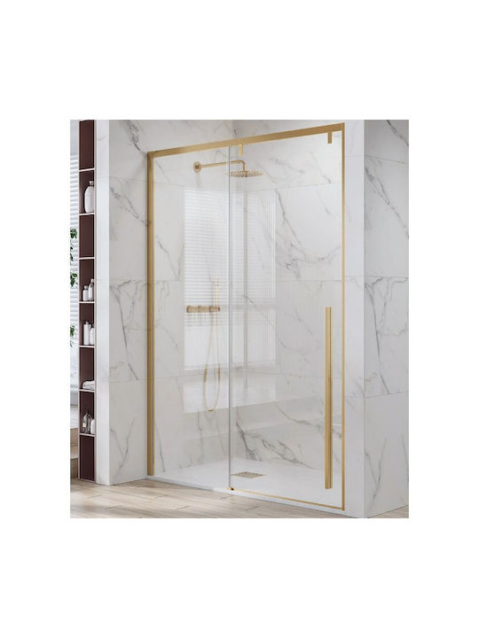 Karag Santorini 400 Shower Screen for Shower with Sliding Door 70x200cm Clear Glass Oro