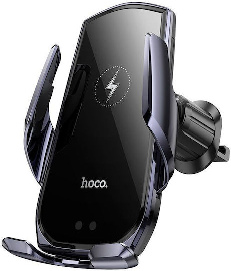 Hoco Suport Auto pentru Telefon cu cârlige reglabile și Încărcare Wireless Neagră