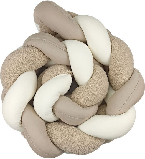 Baby Star Crib Bumpers Braided Inside Brown-Ecru 19x200cm
