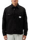 Ekynone Long Sleeve Cotton Shirt in Oversized Line Black