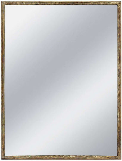 Marhome Wandspiegel mit Gold Metallisch Rahmen 90x70cm 1Stück
