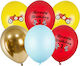 Set of 6 Balloons Latex Blue 30cm