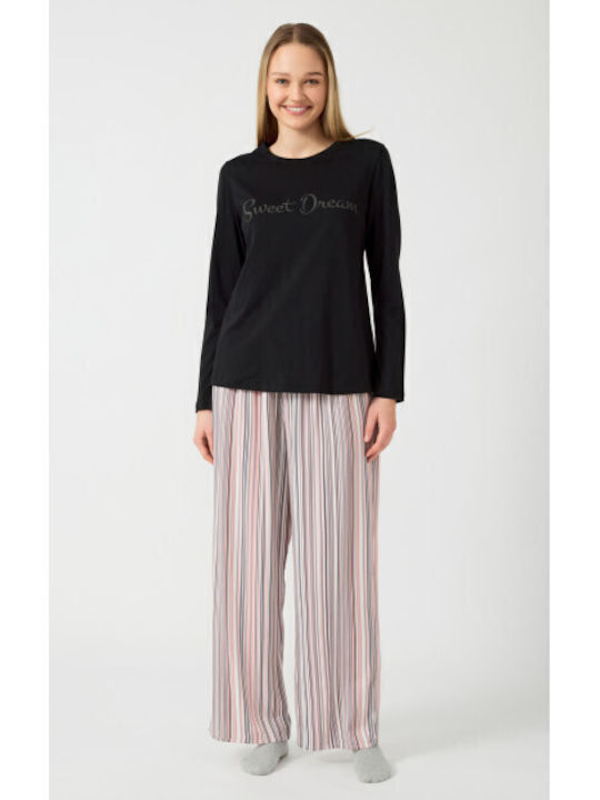 Minerva Winter Women's Pyjama Top Black Sweet