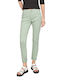 Damen Stoff Hose in Schlanker Passform Green