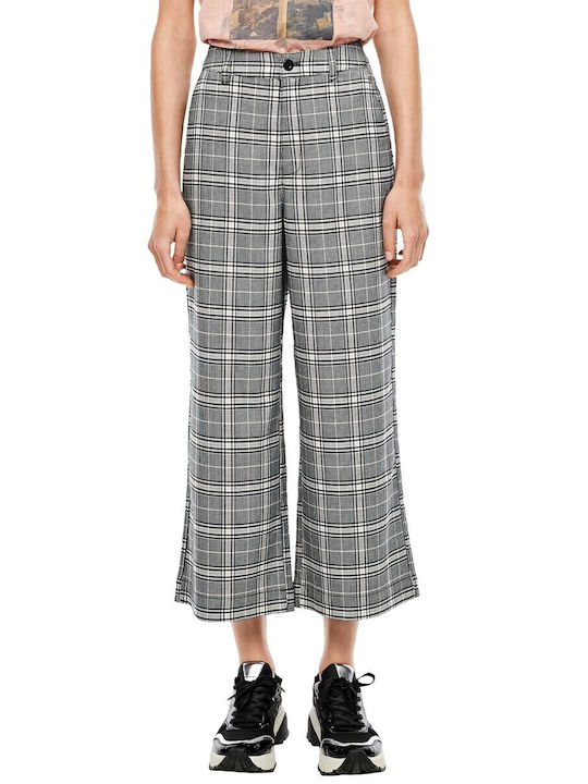 Damen Stoff Hose Geprüft Black