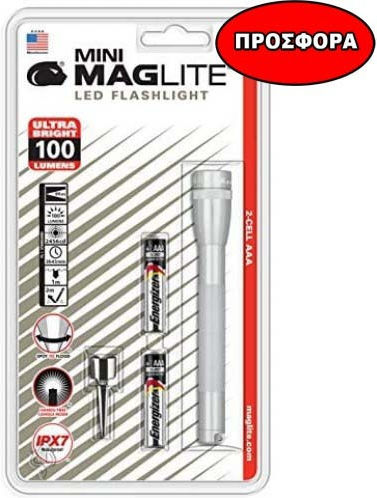 Maglite Lanternă LED cu Luminozitate Maximă 100lm Argintiu