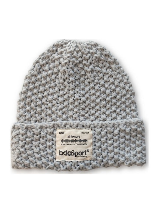 Beanie Unisex Σκούφος με Rib Πλέξη σε Γκρι χρώμα