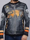 Blouse Black Cotton biker jacket