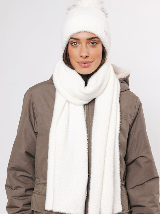 Rino&Pelle Women's Wool Scarf White