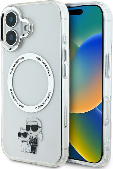 Karl Lagerfeld Karl and Choupette Back Cover Σιλικόνης Διάφανο (iPhone 16 Plus)