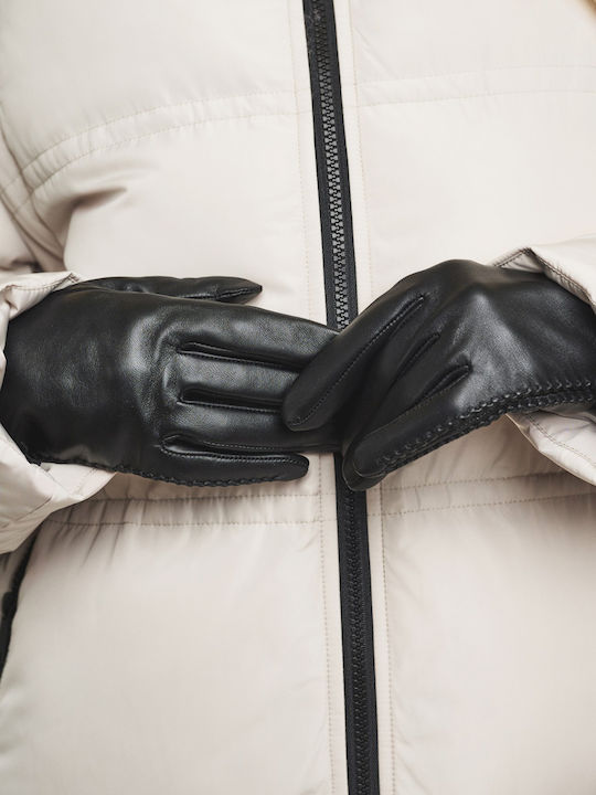 Rino&Pelle Unisex Leather Gloves Black