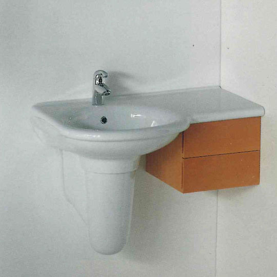 GSI Aufgesetztes Waschbecken Porzellan 88x55cm White