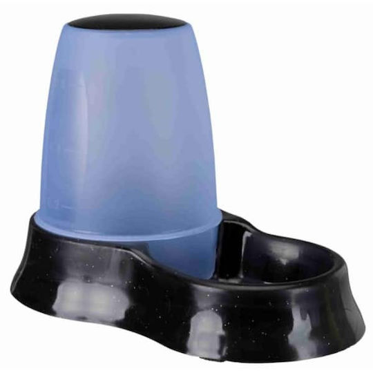 Trixie Automatisch Kunststoff Schale mit Behälter Futter & Wasser für Hund 600ml 12cm in Schwarz Farbe