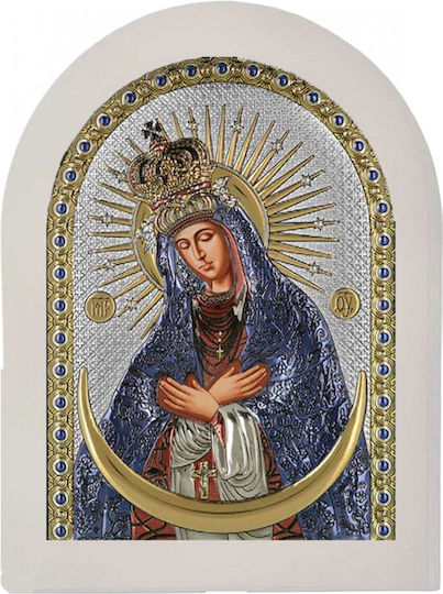 Prince Silvero Icoană Maica Domnului Cu Pruncul Din Lemn 15x21cm
