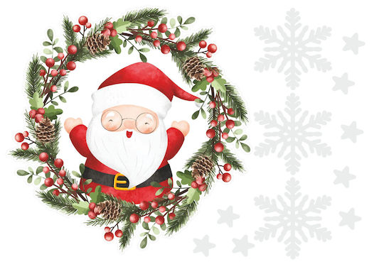 Beidseitiger Fensteraufkleber Wiederverwendbare Weihnachtsaufkleber Weihnachtsmann