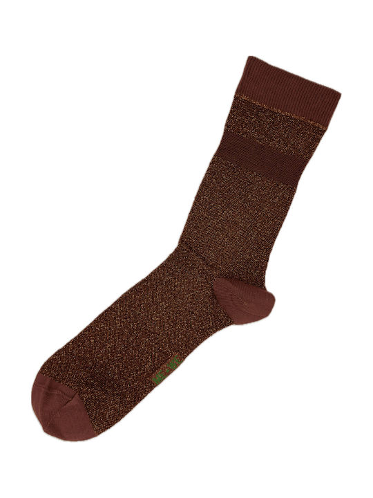 ME-WE Women's Patterned Socks Dusty orange