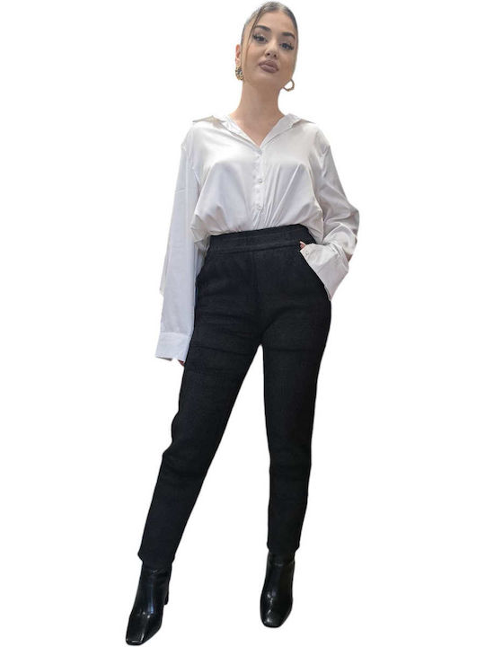 Women's Fabric Trousers Black