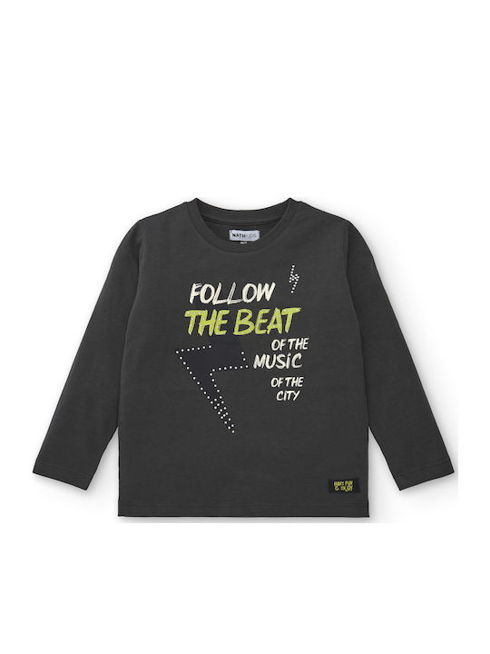 Kids' Shirt Long Sleeve Anthracite