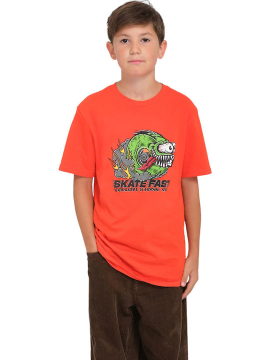 Παιδικό T-shirt Orange Skate Fast