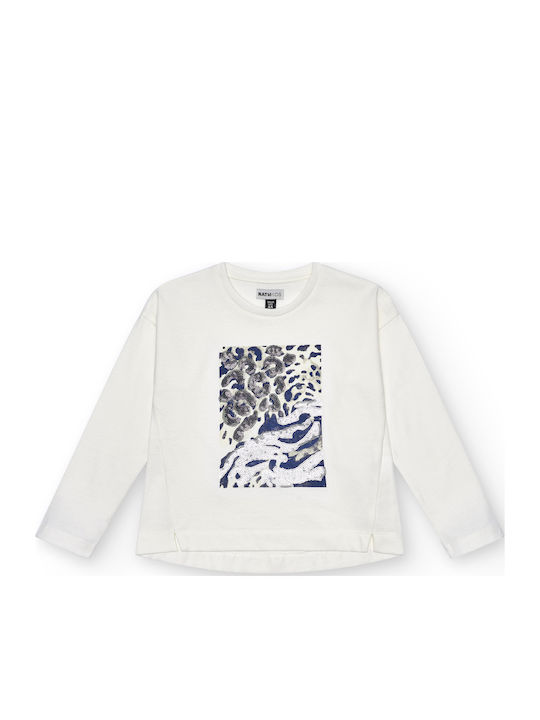 Kids Long-Sleeved Ecru Blouse