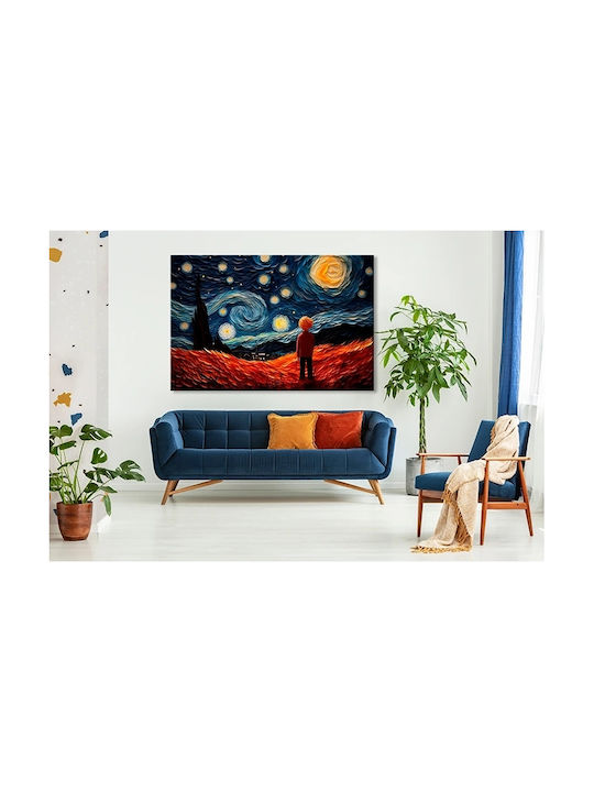 Canvas Reproduction Wall Painting Living Room Night Landscape 60x90cm