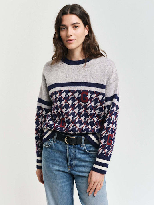 Gant Damen Pullover Wolle mit V-Ausschnitt Blue 4805274-433