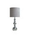 Marhome Metal Lampă de masă pentru Soclu E27 cu Abajur Argintiu și Bază 24-