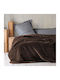 TnS Super Soft Κουβέρτα Βελουτέ Διπλή 200x240εκ. Brown